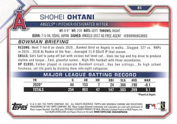 2021 Bowman #85 Pink Shohei Ohtani Angels 108/299