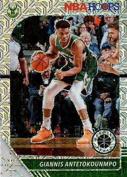 2019-22 Hoops Premium Stock Giannis Antetokounmpo Silver Mojo Prizm #102 Milwaukee Bucks