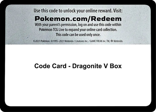 Code Card - Dragonite V Box - SWSH08: Fusion Strike (SWSH08)