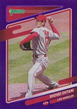 2021 Panini Donruss Holo Purple #199 Shohei Ohtani Angels