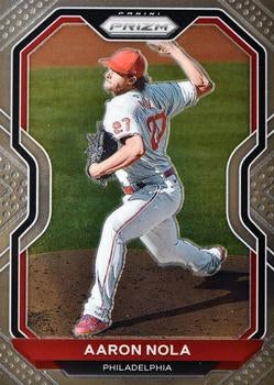 2021 Panini Prizm Aaron Nola Rookie Silver Prizm #147 Philadelphia Phillies