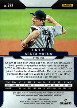 2021 Panini Prizm Kenta Maeda Silver Prizm #222 Minnesota Twins
