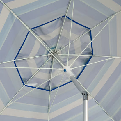 Tommy Bahama 7.5ft Beach Umbrella With Anchorx+ Stripes - Open Box