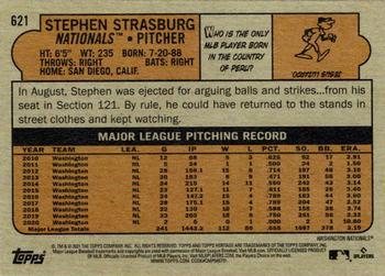 2021 Topps Heritage Chrome Purple Refractor Stephen Strasburg #621 Washington Nationals