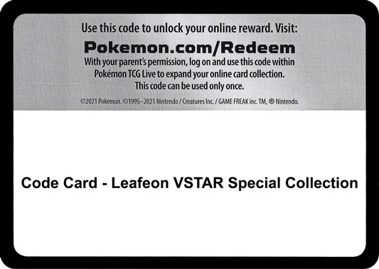 Code Card - Leafeon VSTAR Special Collection - SWSH09: Brilliant Stars (SWSH09)