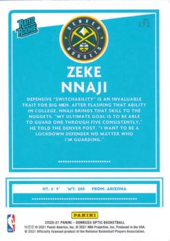 2020-21 Donruss Optic Pulsar Rated Rookies Zeke Nnaji #172 Denver Nuggets