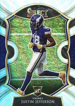 2020 Panini Select Silver Prizm Justin Jefferson #61  Minnesota Vikings