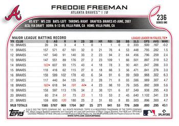 2022 Topps Freddie Freeman #236 Atlanta Braves