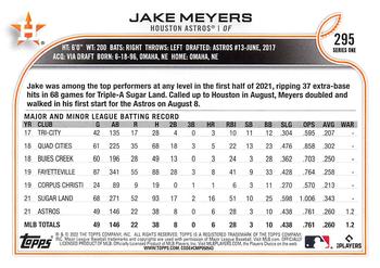 2022 Topps Jake Meyers #HOU-15 Houston Astros