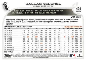 2022 Topps Dallas Keuchel #424 Chicago White Sox