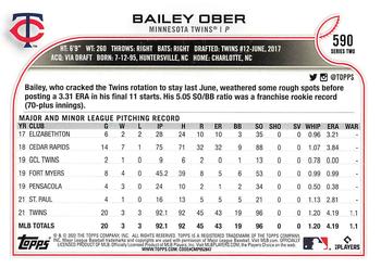 2022 Topps Bailey Ober #590 Minnesota Twins