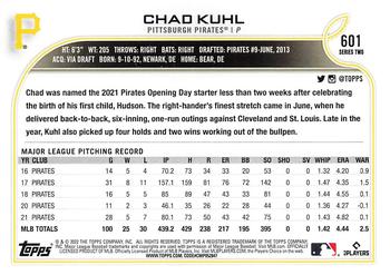 2022 Topps Chad Kuhl #601 Pittsburgh Pirates