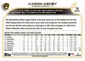 2022 Topps Chrome Aaron Ashby #80