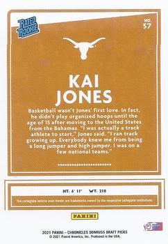2021 Panini Donruss Rated Rookies Kai Jones 37 Texas Longhorns