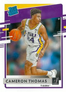 2021 Panini Donruss Rated Rookies Cameron Thomas 40 LSU Tigers