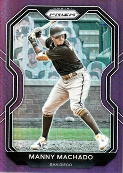 2021 Panini Prizm Manny Machado Purple Prizm #139 San Diego Padres