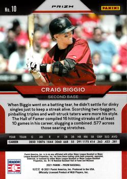2021 Panini Prizm Craig Biggio Silver Prizm #10 Houston Astros
