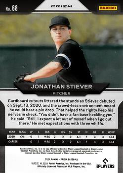 2021 Panini Prizm Jonathan Stiever Rookie Silver Prizm #68 Chicago White Sox