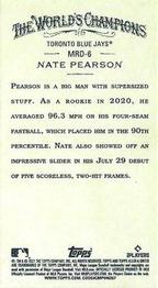 2021 Topps Allen & Ginter's Mini Rookie  #MRD-6 - Nate Pearson - Toronto Blue Jays