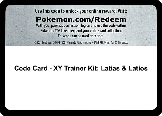 Code Card - XY Trainer Kit: Latias & Latios - XY Trainer Kit: Latias & Latios (PR)