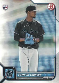 2022 Bowman Edward Cabrera Rookie #78 Miami Marlins