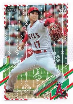 2021 Topps Holiday #HW80 Shohei Ohtani Los Angeles Angels Baseball Card