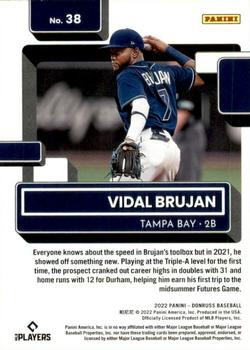 2022 Panini Donruss Vidal Brujan Rated Rookies 38 Tampa Bay Rays