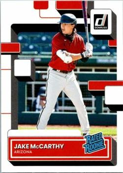 2022 Panini Donruss Jake McCarthy Rated Rookies Printing Plates Yellow #73 Arizona Diamondbacks