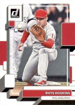 2022 Panini Donruss Rhys Hoskins #186 Philadelphia Phillies