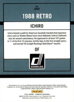 2022 Panini Donruss Retro 1988 Ichiro #240 Seattle Mariners