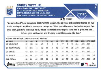 2023 Topps Bobby Witt Jr. #7 Kansas City Royals