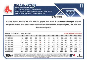 2023 Topps Rafael Devers #11 Boston Red Sox