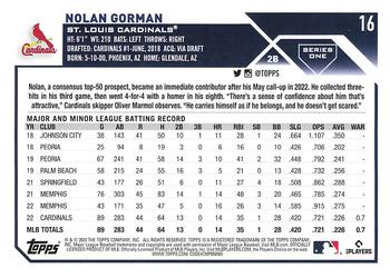 2023 Topps Nolan Gorman Rookie #16 St. Louis Cardinals