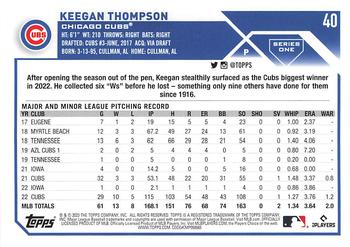 2023 Topps Keegan Thompson #40 Chicago Cubs