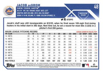 2023 Topps Jacob deGrom #48 New York Mets