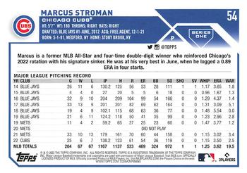 2023 Topps Marcus Stroman #54 Chicago Cubs
