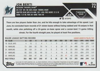 2023 Topps Jon Berti #72 Miami Marlins