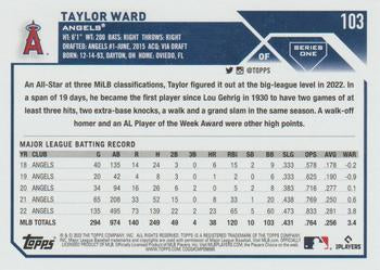 2023 Topps Taylor Ward #103 Angels