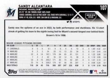 2023 Topps Sandy Alcantara #107 Miami Marlins