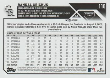 2023 Topps Randal Grichuk #110 Colorado Rockies