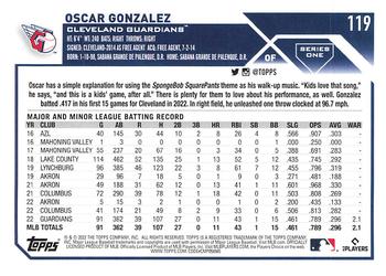 2023 Topps Oscar Gonzalez Rookie #119 Cleveland Guardians