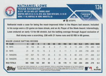 2023 Topps Nathaniel Lowe #124 Texas Rangers