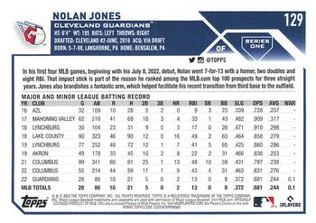 2023 Topps Nolan Jones Rookie #129 Cleveland Guardians