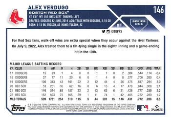 2023 Topps Alex Verdugo #146 Boston Red Sox
