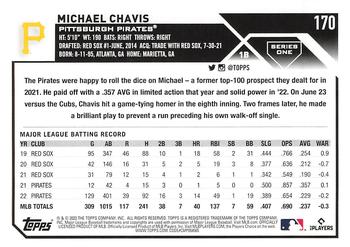 2023 Topps Michael Chavis #170 Pittsburgh Pirates