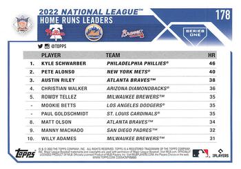 2023 Topps Austin Riley / Kyle Schwarber / Pete Alonso League Leaders #178