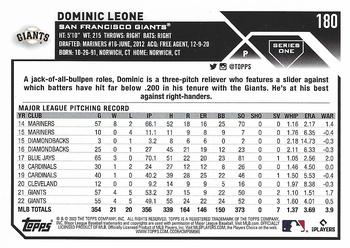 2023 Topps Dominic Leone #180 San Francisco Giants