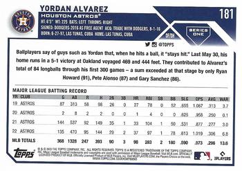 2023 Topps Yordan Alvarez #181 Houston Astros