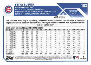 2023 Topps Seiya Suzuki #183 Chicago Cubs