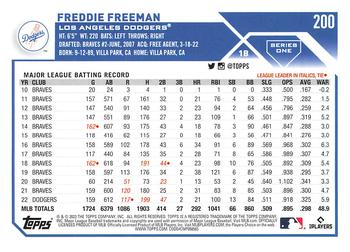 2023 Topps Freddie Freeman #200 Los Angeles Dodgers